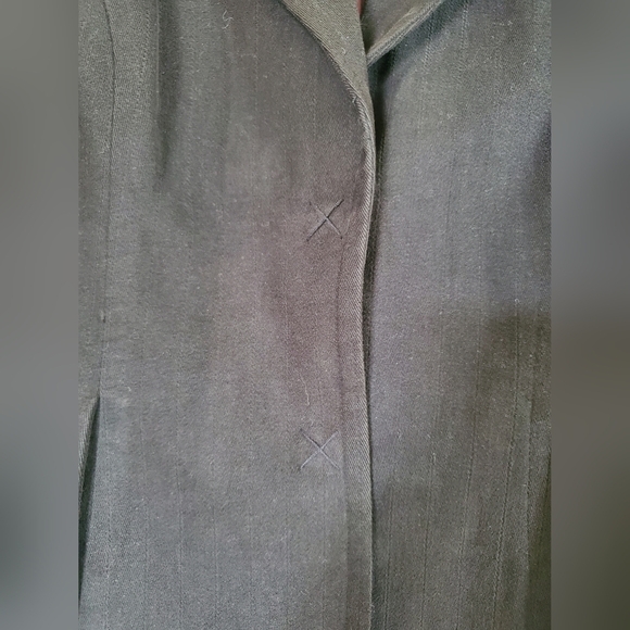 Philippe DUBUC Black Soft 100% Cotton Stylish w/ Pockets Mid-Length Blazer, Sz 8 - Picture 6 of 16